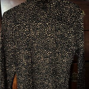 Fashion Nova Black and Brown Patterned Top